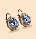 Blue bird earrings