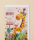 Giraffe birthday card